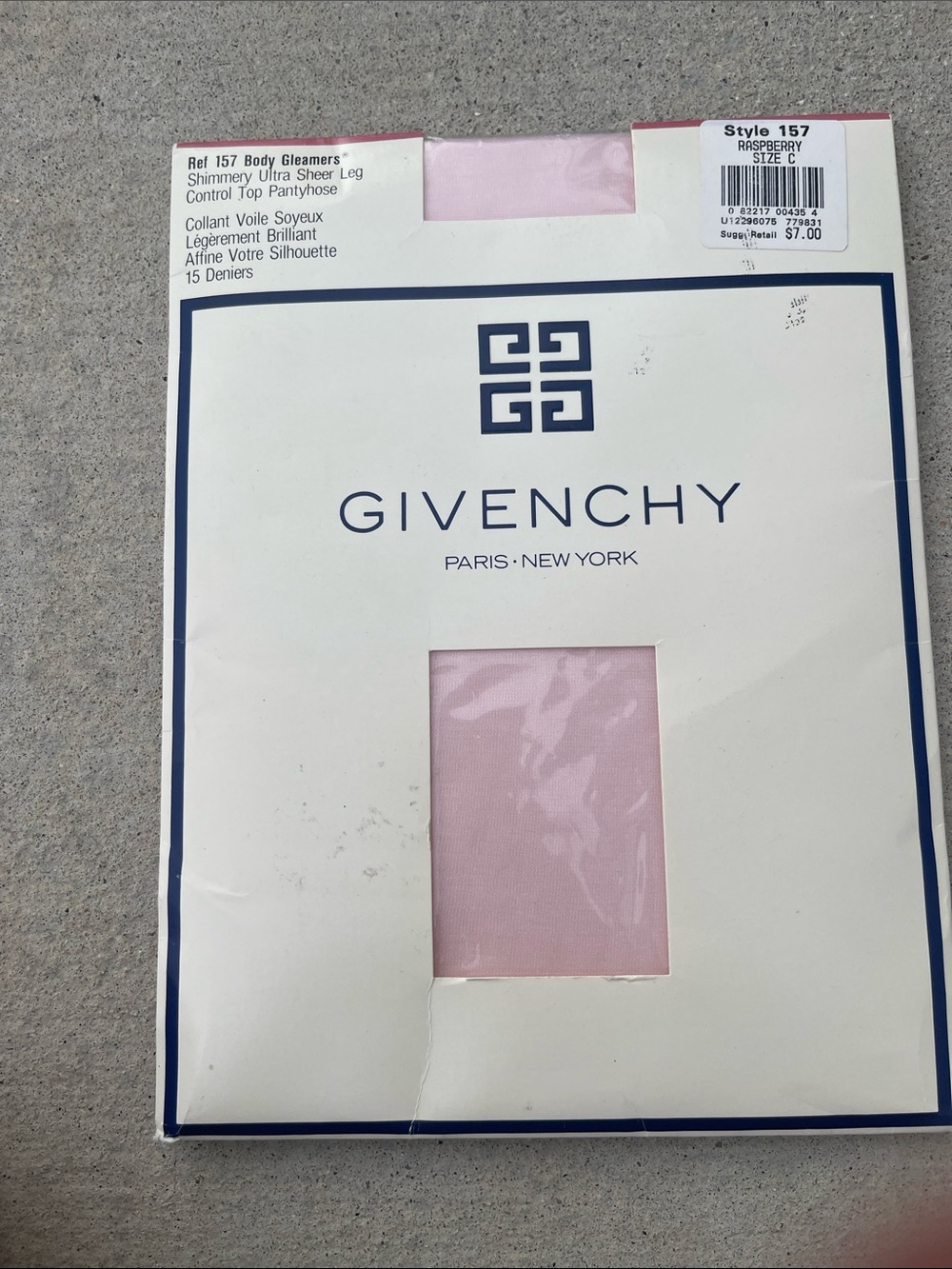 Givenchy Raspberry Pink Sheer Pantyhose Packaging